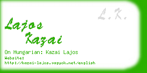 lajos kazai business card